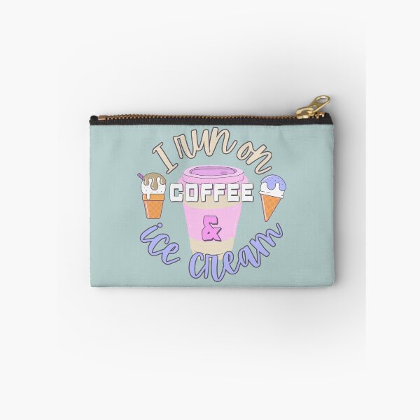 Item preview, Cute I Run On Coffee And Ice Cream Fun Slogan designed and sold by TrulyEpoque.