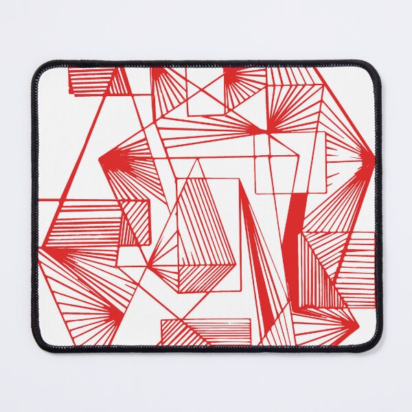 Item preview, Red Geometric abstract lineart designed and sold by Carolina Salazar.