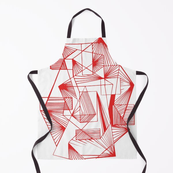 Item preview, Red Geometric abstract lineart designed and sold by Carolina Salazar.