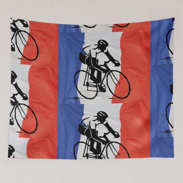 Item preview, Cyclist Flag of France designed and sold by ArtMeetsPizza.