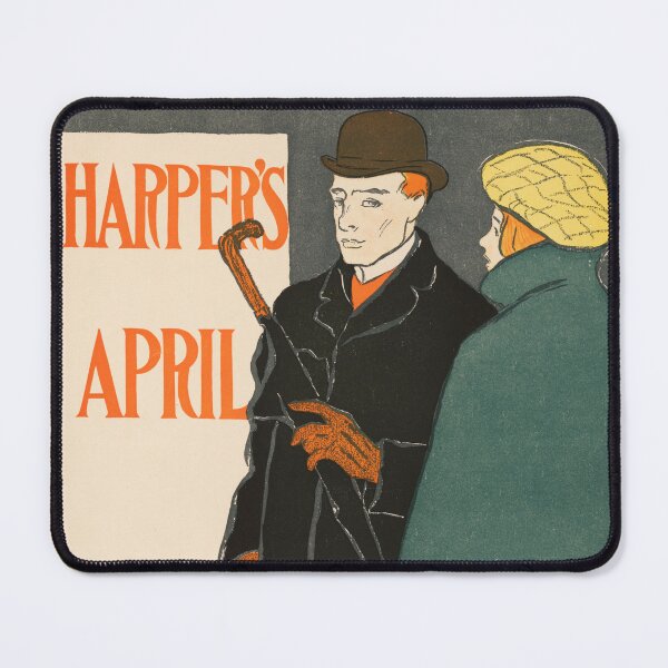 Item preview, HARPER'S MAGAZINE APRIL 1896 Advertisement Poster by Edward Penfield designed and sold by retroposters.