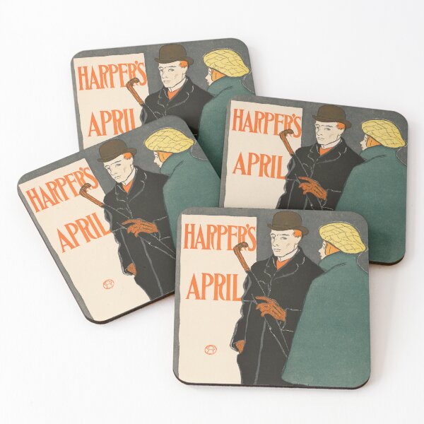 Item preview, HARPER'S MAGAZINE APRIL 1896 Advertisement Poster by Edward Penfield designed and sold by retroposters.