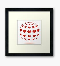 red hearts Framed Print
