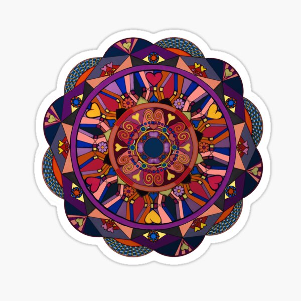 Watch Over My Heart Mandala Sticker