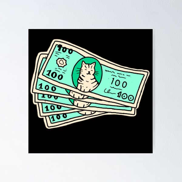 Item preview, Cat Money Love Cute designed and sold by rafaelwolf.