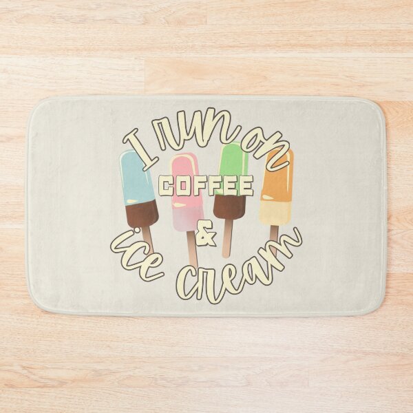 Item preview, Pastel I Run On Coffee And Ice Cream Fun Slogan designed and sold by TrulyEpoque.
