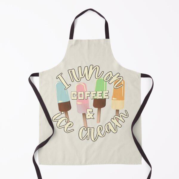 Item preview, Pastel I Run On Coffee And Ice Cream Fun Slogan designed and sold by TrulyEpoque.
