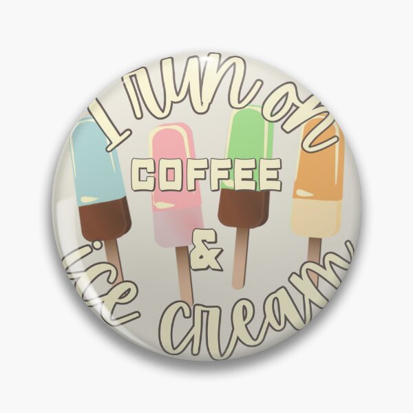 Item preview, Pastel I Run On Coffee And Ice Cream Fun Slogan designed and sold by TrulyEpoque.
