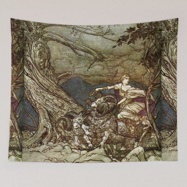 Item preview, Fricka approaches in anger by Arthur Rackham designed and sold by Vintage Designs +.