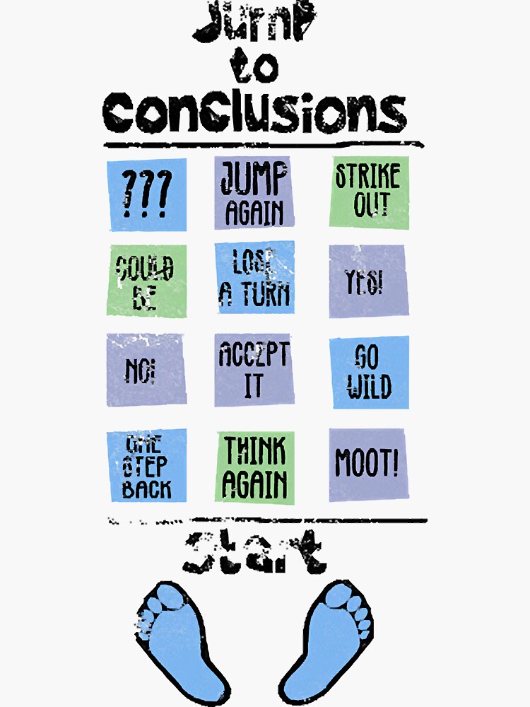 jump-to-conclusions-game-from-office-space-sticker-for-sale-by