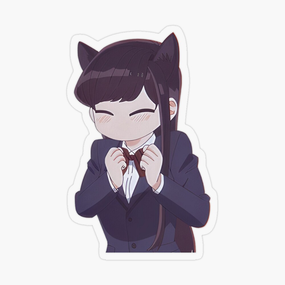 Komi-san Cat Ears Peeker - Cute Anime -