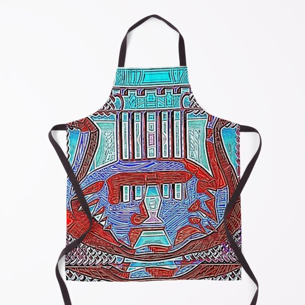 Item preview, TRADITIONAL MEDIEVAL TRIBAL MASK PAINTING WITH PATTERN AND HARP. designed and sold by Ralek.