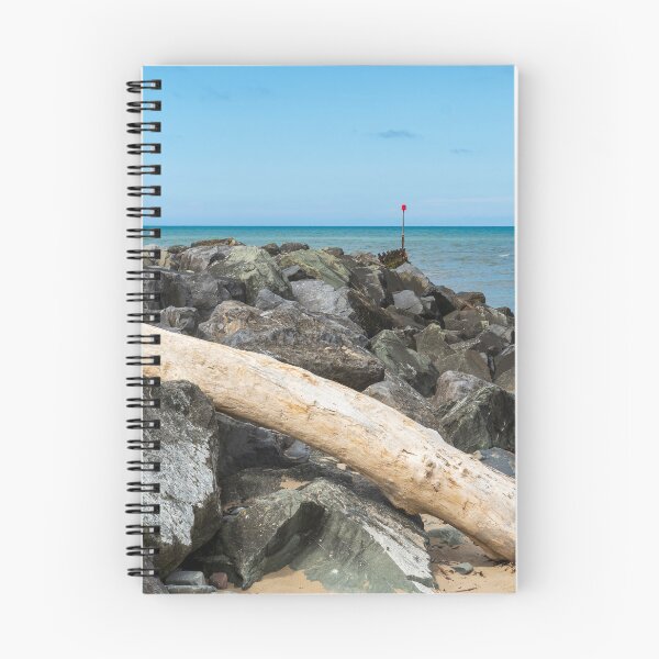 Item preview, Aberaeron Beach - Rocks & Large Drift Wood Log designed and sold by Harmony Of The Mind.