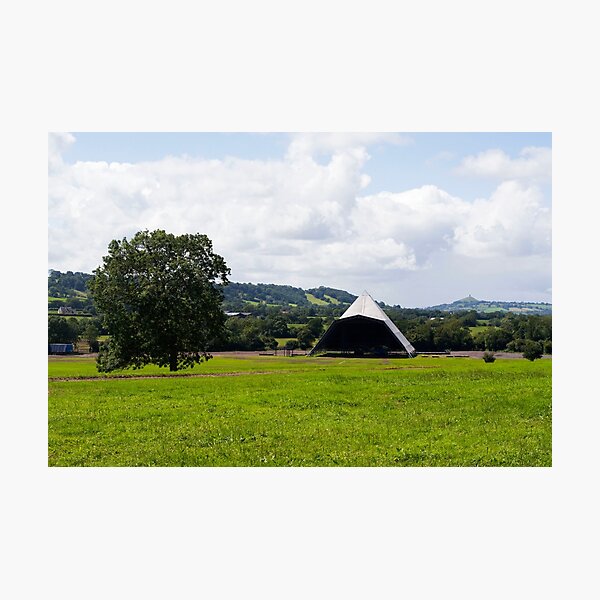Item preview, The tree, the Pyramid stage and the Tor (Glastonbury) designed and sold by Lauren Shawyer.