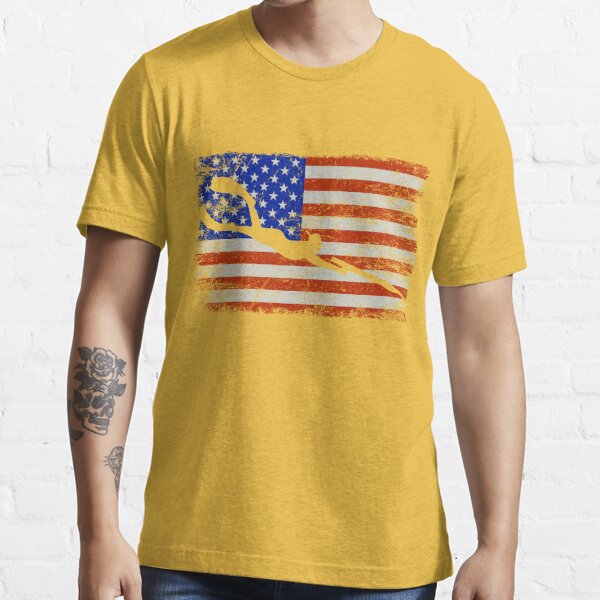 Spearfishing American USA Flag Unisex T-Shirt, Fishing Shirt - Inspire  Uplift