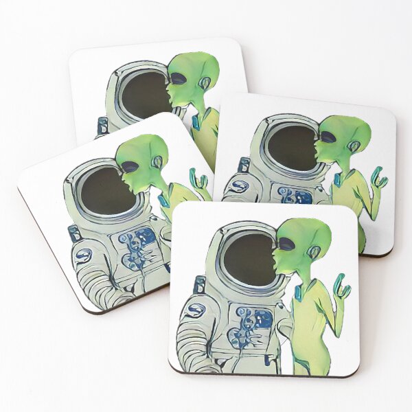 Item preview, Alien astronaut kiss designed and sold by marjard.