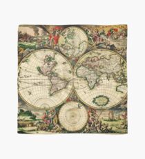 Weltkarte 1689 - Doppelte Hemisphäre Tuch