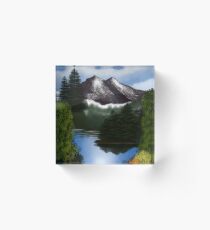 Mountain Scene Acrylic Block
