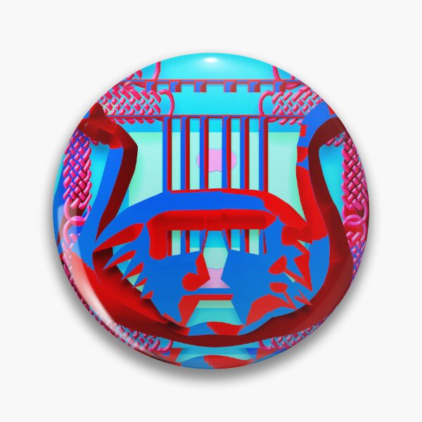 Item preview, TRADITIONAL MEDIEVAL TRIBAL MASK PAINTING WITH PATTERN AND HARP. designed and sold by Ralek.