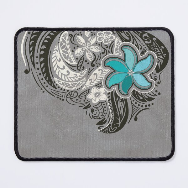 Item preview, Teal Polynesian Floral Tattoo Design designed and sold by sunnthreads.