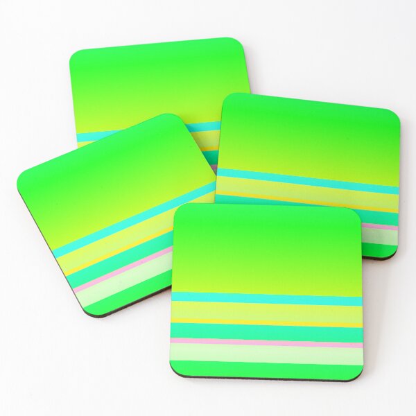 Item preview, Neon green horizontal striped | Neon green horizontal stripes designed and sold by lausn.
