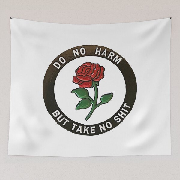 Item preview, Do No Harm But Take No Shit - Advice From A Hippo - Vintage Fuck Flower OS designed and sold by Viktor Kabbach.