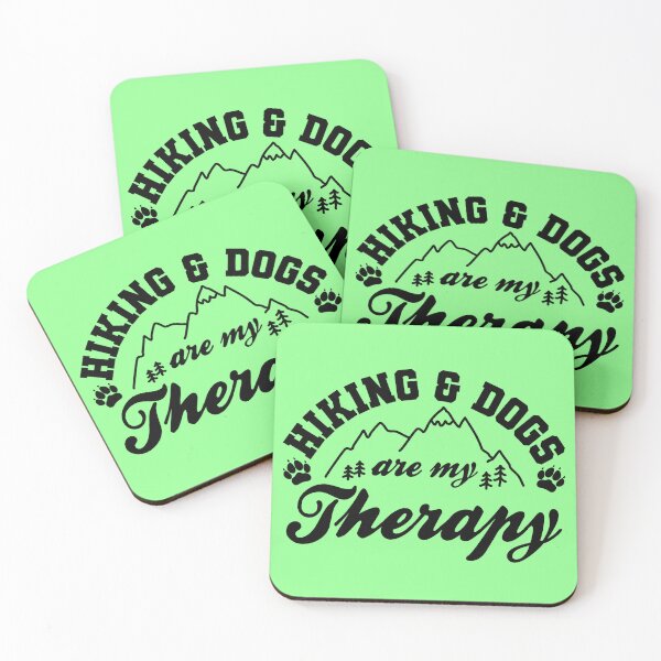 Item preview, Hiking & Dogs are my Therapy saying for dog lovers and hikers designed and sold by -JBell-.