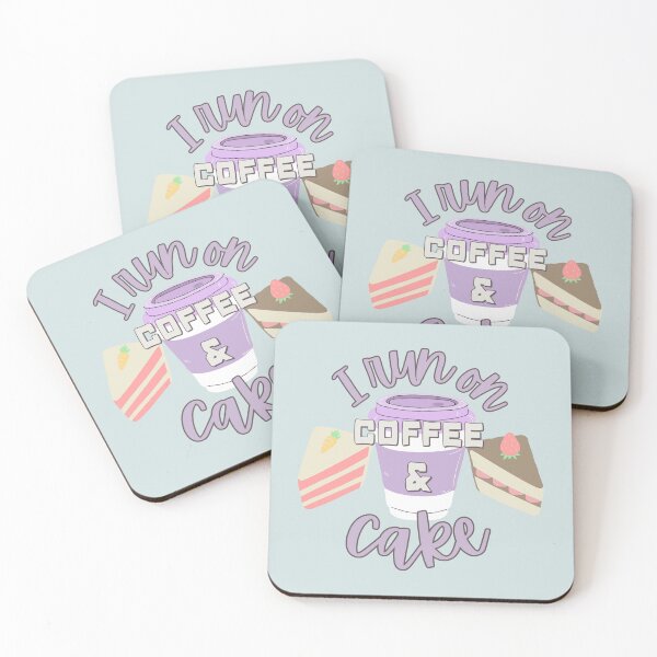 Item preview, Cute I Run On Coffee And Cake Fun Slogan designed and sold by TrulyEpoque.