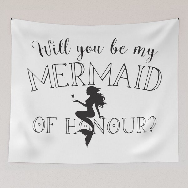 Item preview, Will you be my MERMAID (maid) of Honour? Awesome mermaids wedding gift designed and sold by jazzydevil.