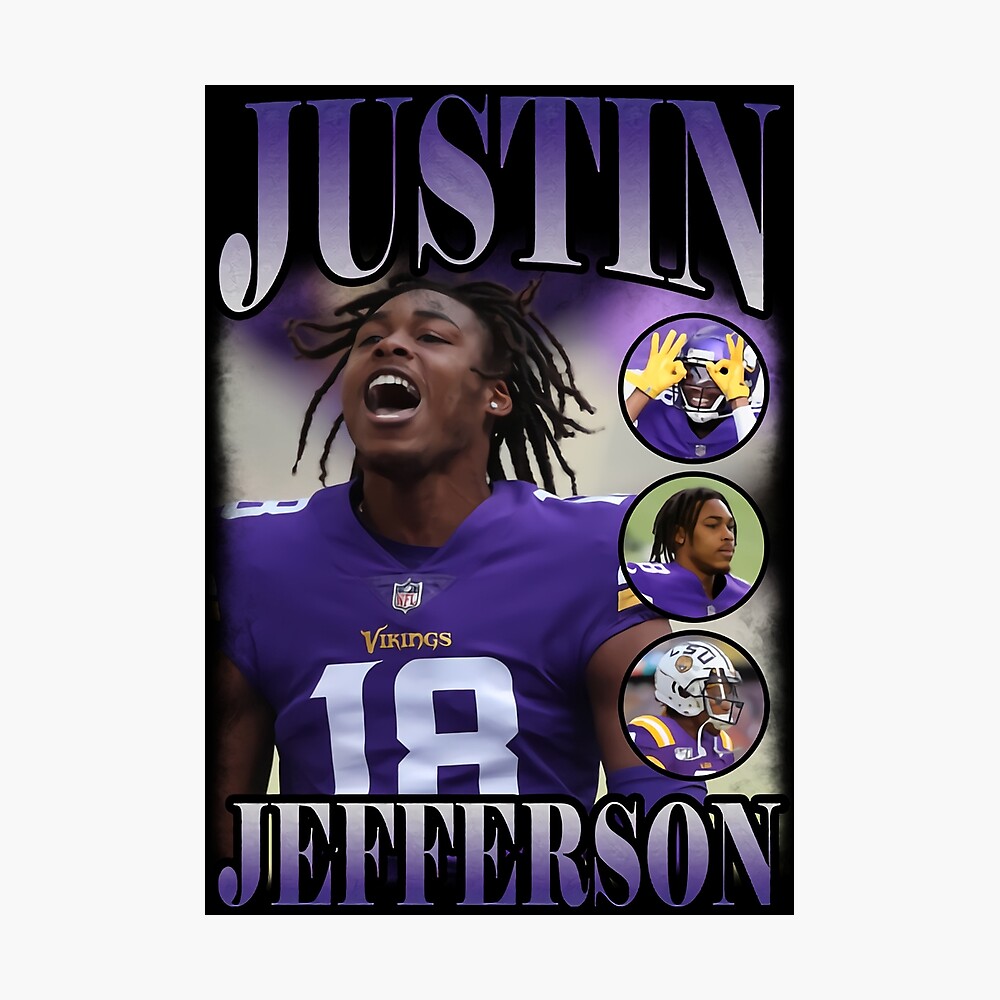 Justin Jefferson Jersey  Poster for Sale by LOSTandLO