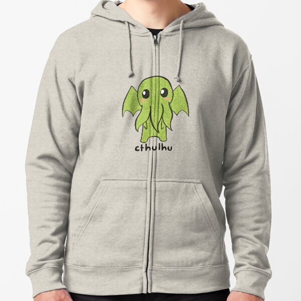 Lovecraft CTHULHU chibi cute Geek Gift for him Zipped Hoodie