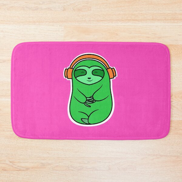 Item preview, Happy Green Sloth Listening to Music designed and sold by SubtleSplit.