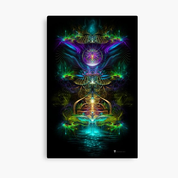 Neon1 Visionary fractal art Canvas Print