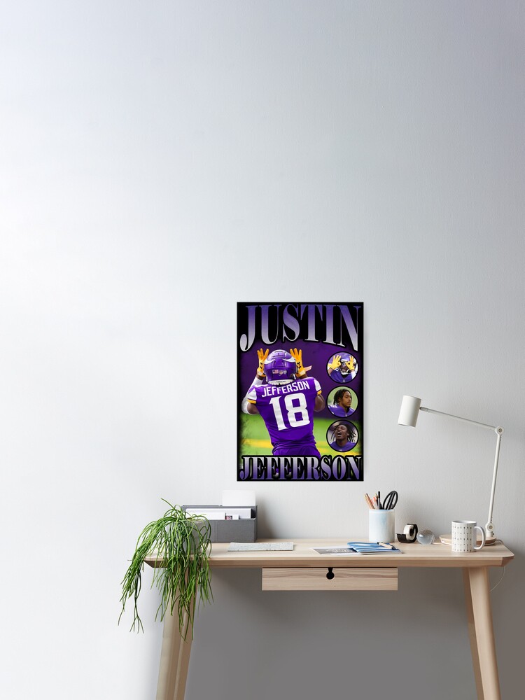 Justin Jefferson Jersey  Poster for Sale by LOSTandLO