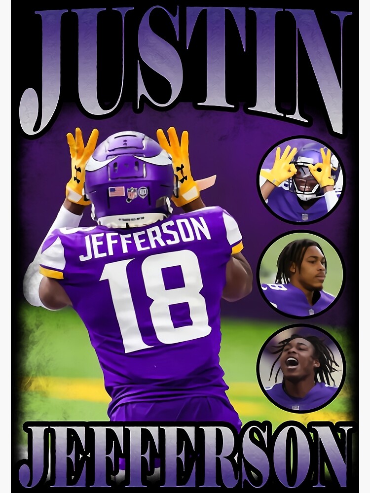 Justin Jefferson Jersey  Poster for Sale by LOSTandLO