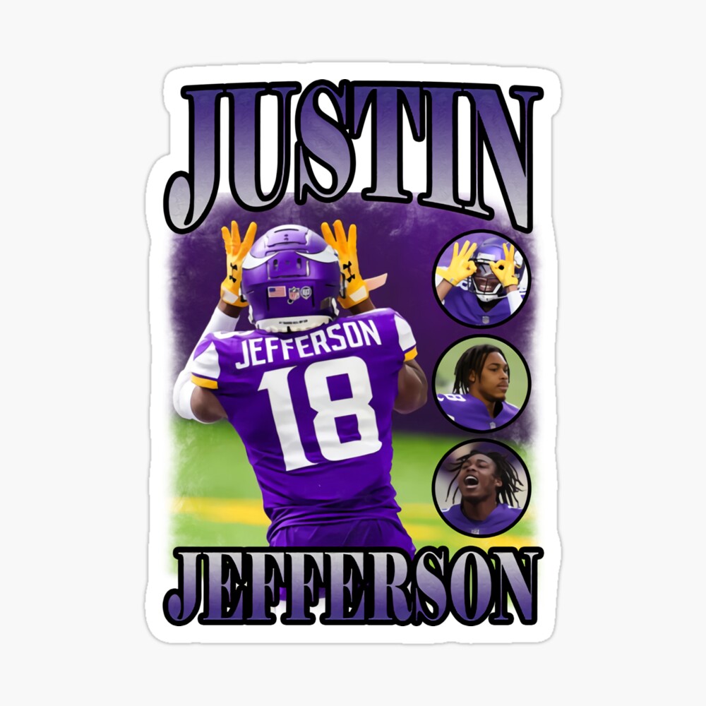 Justin Jefferson Jersey  Poster for Sale by LOSTandLO