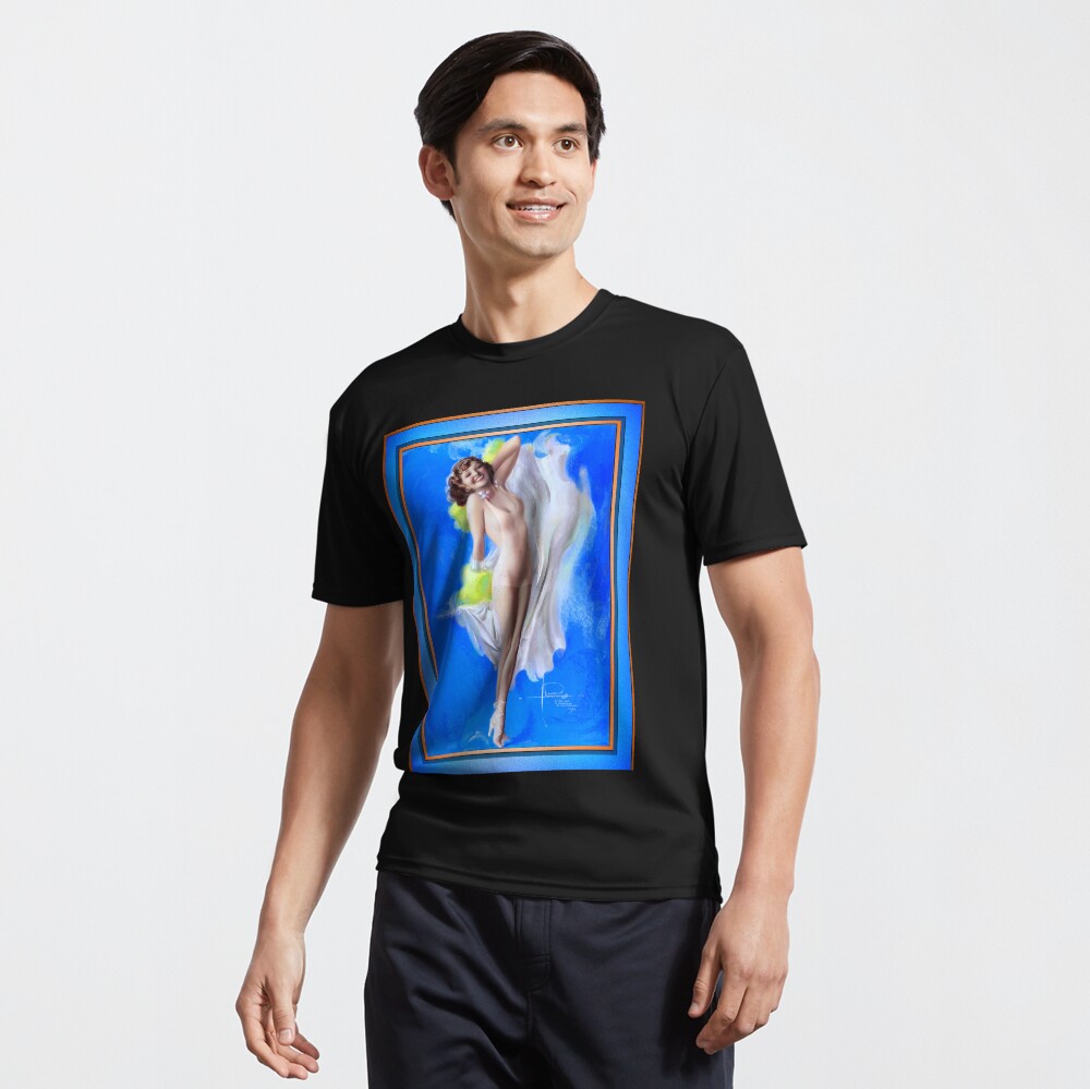 Showgirl by American Artist Rolf Armstrong - An Alluring Dancer 2 Showgirl by American Artist Rolf Armstrong Remastered Vintage Art Xzendor7 Reproductions Active T-Shirt