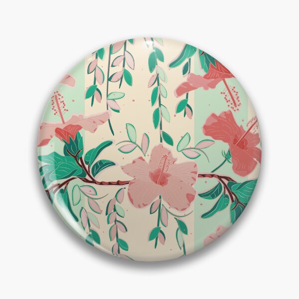 Item preview, Floral Hibiscus and hanging vines pattern with an ornamental feel designed and sold by FlamesandFrost.
