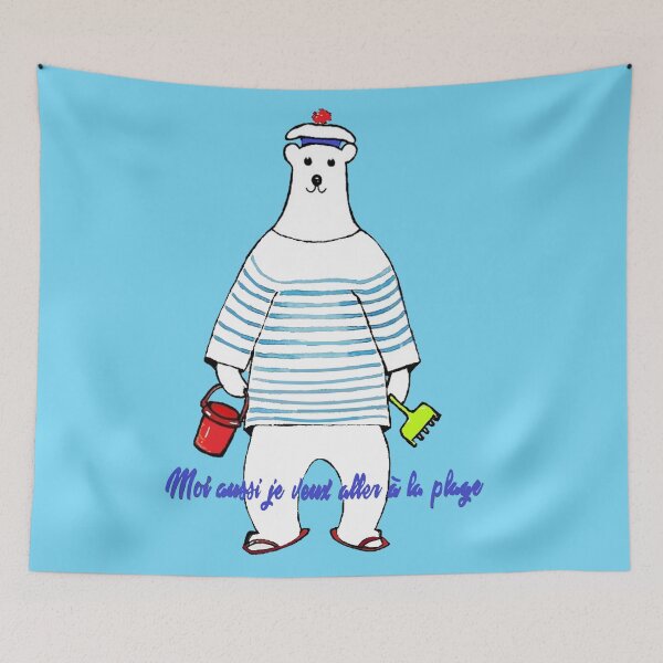 Item preview, Polar bear at the beach (2) designed and sold by voicivoila.