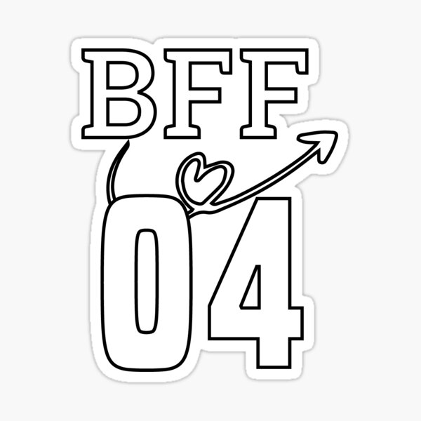 Bff 04 Best Friends Matching Tee Bestie Friendship Day T Sticker