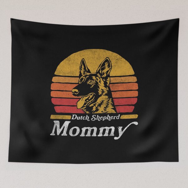 Item preview, Retro Vintage Dutch Shepherd Mommy designed and sold by More Cute Dogs.