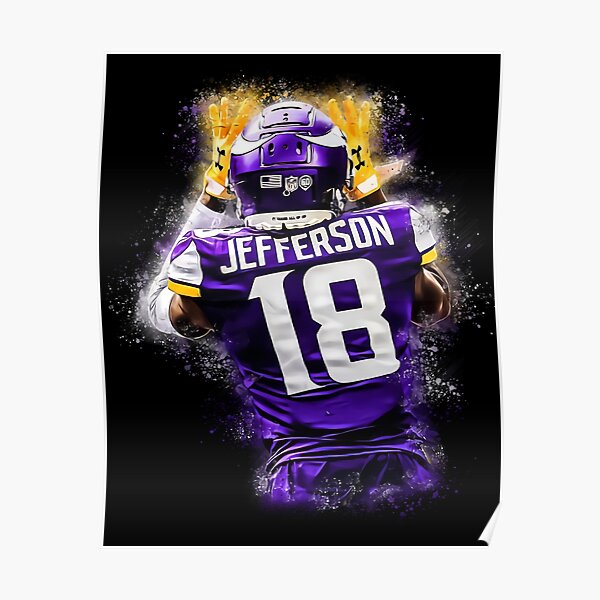 Justin Jefferson Best Catch Poster Minnesota Vikings Vintage 