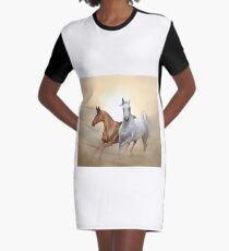 Two purebred horses Graphic T-Shirt Dress