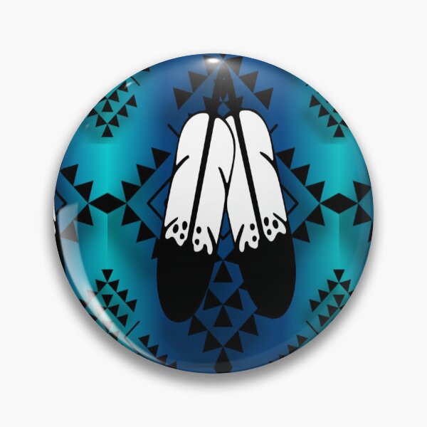 Item preview, Navy /  Bright Turquoise/ Gradient Double Feather Native Print designed and sold by JMWCD.
