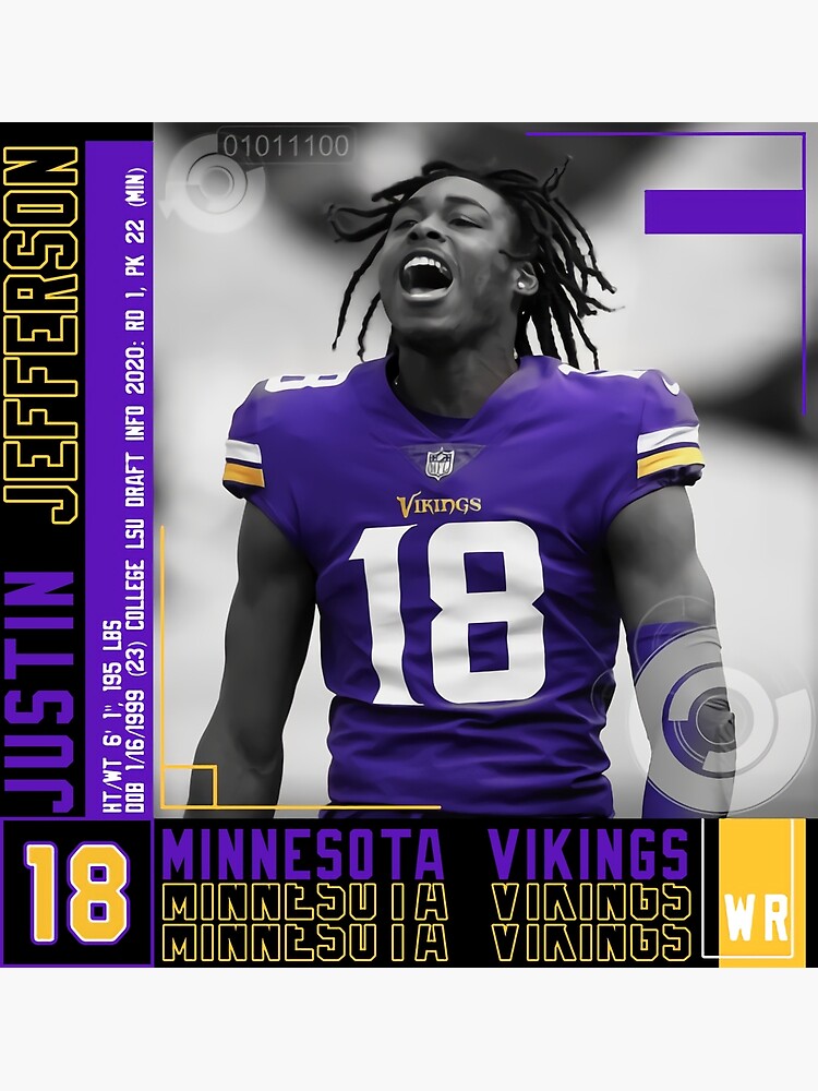 Justin Jefferson Minnesota Vikings football poster design shirt, hoodie,  sweater and v-neck t-shirt