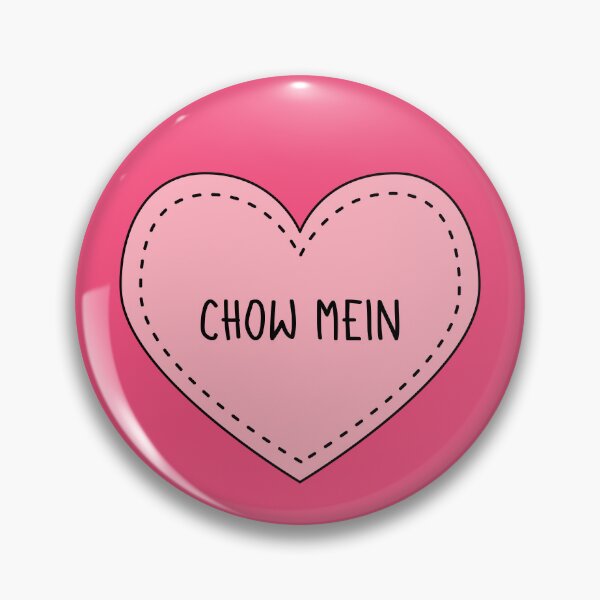 Item preview, Chow Mein Cute Pink Cottagecore Heart Chinese Food designed and sold by cashewdays.