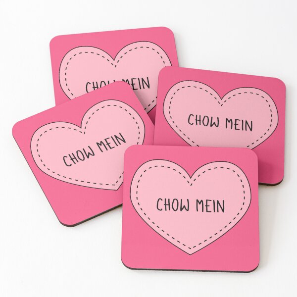 Item preview, Chow Mein Cute Pink Cottagecore Heart Chinese Food designed and sold by cashewdays.