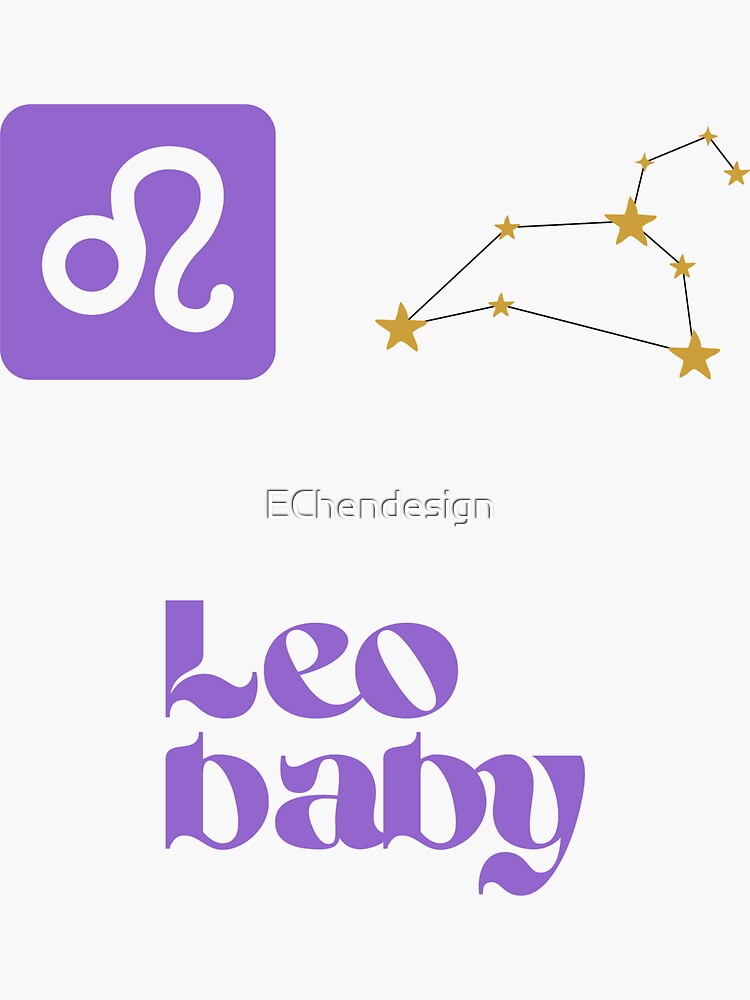 Leo Baby Sticker Pack Sticker For Sale By Echendesign Redbubble