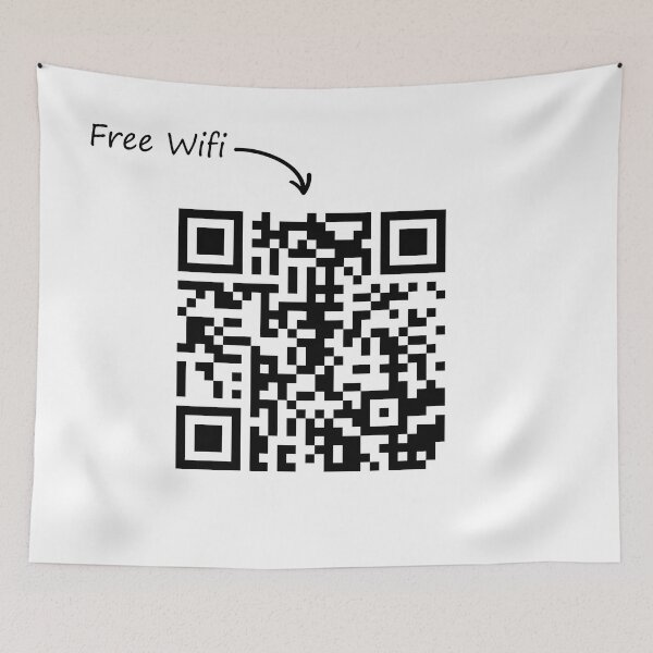 Item preview, Rickroll Qr code "Free Wifi" designed and sold by sbe-zone.