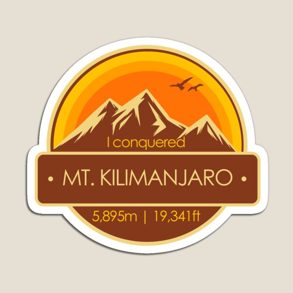 Vista previa del artículo con la obra «Conquisté el Monte Kilimanjaro Coleccionable del excursionista», diseñado y vendido por LegsMiserable.